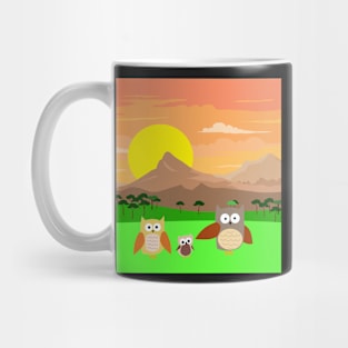 Familia de buhos Mug